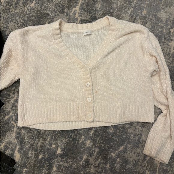 Lovers + Friends Cream Chenille Cardigan Sweater - Picture 1 of 1